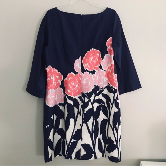 LILLY PULITZER | 12 | Navy/Coral Floral | Shift - Picture 4 of 12